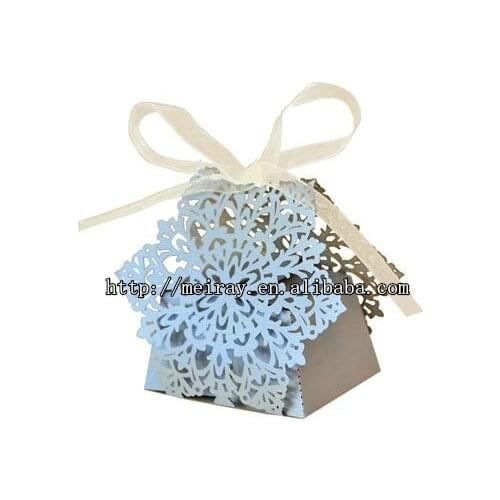 Winter wedding favors laser cut snowflakes wedding favor box