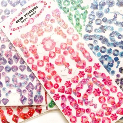 1 Sheet Blingbling Sequins Diamonds Handbook Decoration DIY Kids Photo Frame Notebook Stickers