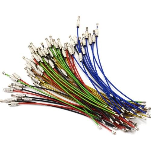 10Pcs Colorful Stainless Steel Keychain Carabiner Key Holder Cable Tag Ring Office Supplies