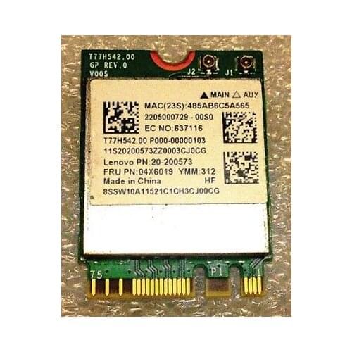 Wireless Adapter Card for BCM43162ZP ac+BT4.0 V2 M.2 Combo Card For Lenovo Yoga 3-1170 Yoga 3 14 Series ,FRU 04X6019 20200573