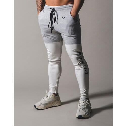 Pants 2020 new mens jogging fitness track pants mens fashion Korean casual slim hit color jogging trousers