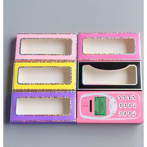 15-25mm Mink Lashes Boxes Packing Wholesale Lashes 50 Pcs Paper 3D Mink Eyelash Packaging Box False Eyelashes Cases Custom Logo