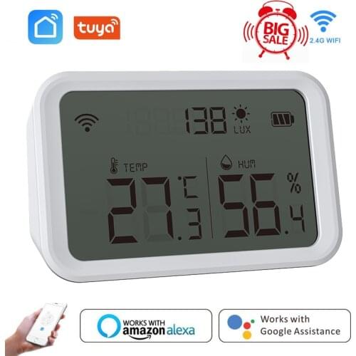 Tuya WIFI Zigbee Temperature And Humidity Sensor Controller Meter Indoor Hygrometer Thermometer With LCD Display For Smart Home