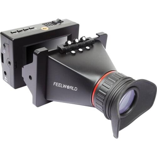 FEELWORLD S-350 3.5" LCD Screen 2.5X Magnification SDI Electronic View Finder for DSLR Camera Video BMPCC BMPC BMCC GH4 FS7 A7S