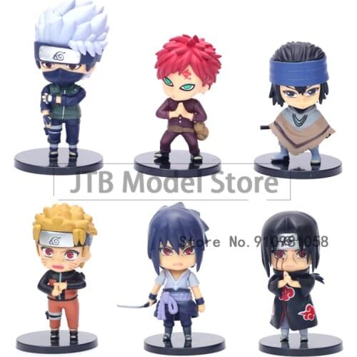 Naruto Shippuden Anime Action Figure Model Q Version 9-10CM Uzumaki Naruto Mini Statue Uchiha Itachi Collectible Toys Figma Doll