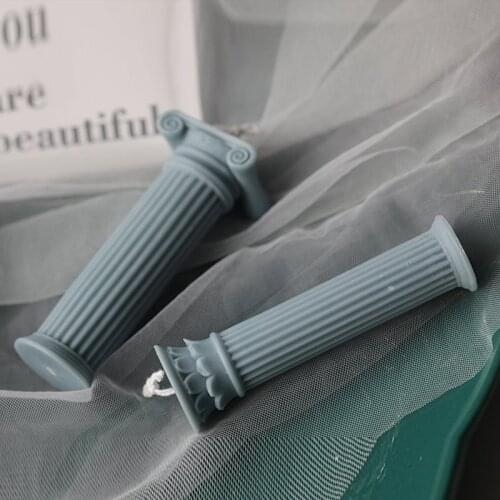 Roman Column Candle Mold Silicone DIY Candle Mould Plaster Handmade Making Mold jars Art Sculpture Model Wax Mold Crafts Gifts
