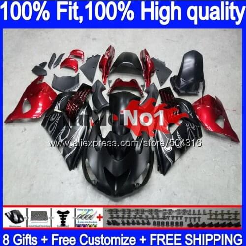 Injection For KAWASAKI ZX 14R ZX14R 06 07 08 09 10 11 78MC.0 ZZR1400 ZX-14R 2006 2007 2008 2009 2010 2011 Fairing Black red HOT