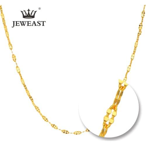 JYZB 24K Pure Gold Necklace Real AU 999 Solid Gold Chain Nice Simple Fashion Upscale Classic Fine Jewelry Hot Sell New 2020