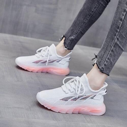 Fashion Korean Women Shoes Breathable Mesh White Sneakers Women Spring Flat Casual Shoes Walking Outdoor Vulcanize Shoes Woman