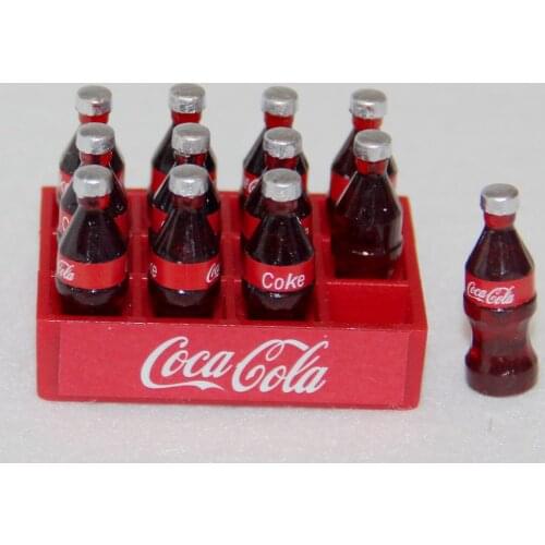 12pcs Mini Cola Model Drinks Dollhouse Miniatures 1:12 Toy Dolls Mini Decoration Gifts DIY Dollhouse Accessories Kit