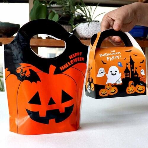 Set of 50Pcs Halloween Cookies Bags Party Favour Trick or Treat Sweet Candy Biscuit Gift