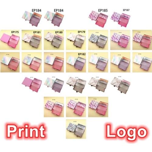 New Wholesale False Eyelashes Package Makeup Eyelash Packaging Box print Logo Lash Boxes Packaging Mink Lashes Case Bulk Vendors