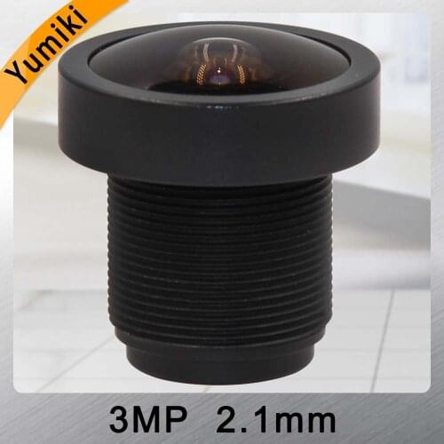 Yumiki 3.0 MegaPixel 120 degree wide angle cctv lens 2.1mm FPV HD lens 1/2.7" M12 x 0.5 Mount Infrared Night Vision