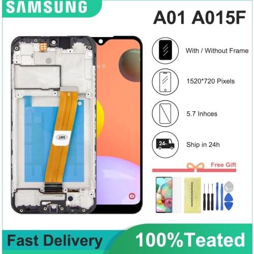 ORIGINAL 5.7" LCD For Samsung Galaxy A01 A015F LCD Display Touch Screen Replacement Digitizer A015 A015G A015DS for samsung A01