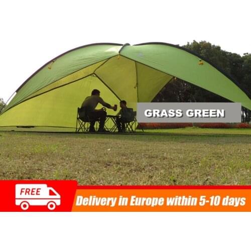 5-10 Peoples Outdoor Ultralight Camping Tent UV Sun Shelter Professional Triangle Beach Tent with Storage Bag 210T Polyester