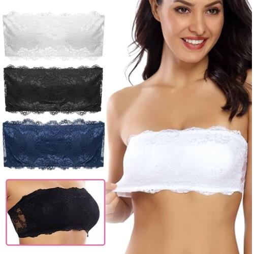 Full Lace Anti-glare Can Be Matched with Shoulder Strap To Wrap Chest with Chest Pad Tube Top