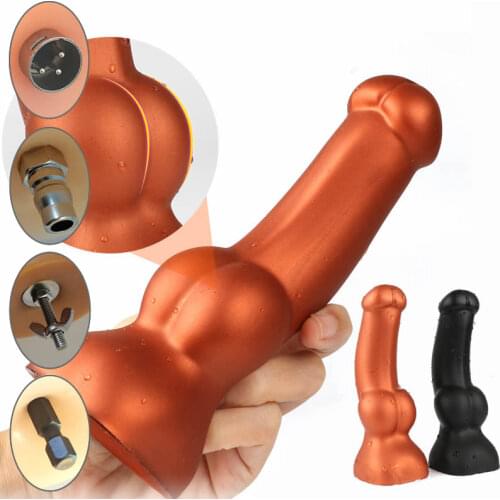 Sex Machine Attachment Senior Soft Liquid Silicone Dildos Accessories G-spot Stimulation Anal Plug Penis Love Machine Products