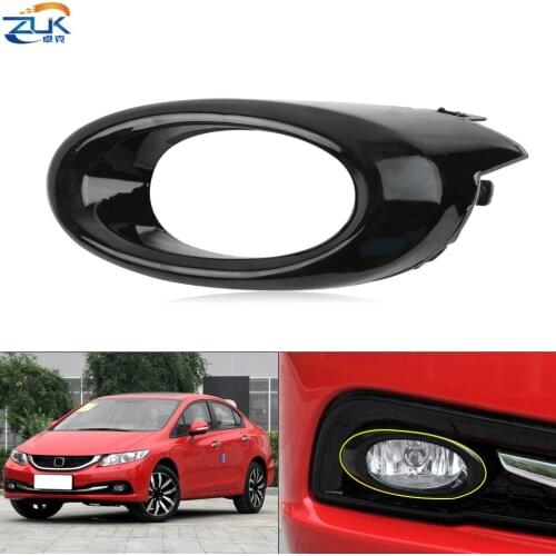 ZUK Front Bumper Fog Light Garnish Fog Lamp Cover For HONDA CIVIC 2014 2015 FB6 OEM:71117-TR3-A51 71106-TR3-A51 No Painted