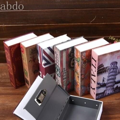 Size S 10/Color Combination Lock Hidden Box Security Lock Key Lock Strongbox Steel Simulation Book New Fashion 118*115*55mm