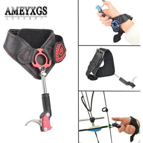 1pc Compound Bow Release Shooting Training Trigger Caliper Release Bow for Hunting Archery Wrist Release Aids Accessories