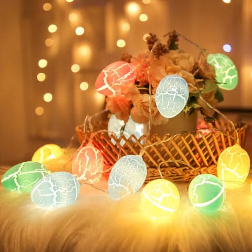 10/20 LED beads battery box light string creative egg shape string light holiday decoration cracked egg light string