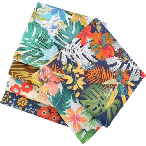 Tropical Rainforest Series Cotton Fabric Plain Patchwork Poplin DIY Handmade Sewing Quilting Doll Sheet Skirt Dress Material