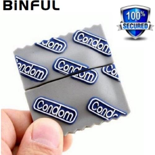 BiNFUL Usb Flash Drive Condoms Pen Drive 4GB 8G 16G Flash Memory Card Pendrive 32GB 64GB 128GB 256GB Memory Stick U Disk Cle Key