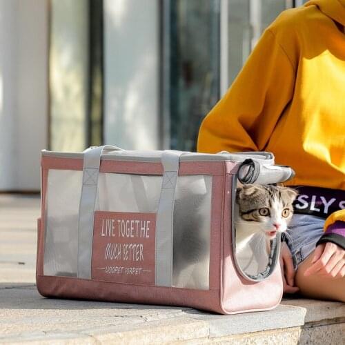 Cat BagPet Dog Carrying Bag Breathable Portable Pet Backpack Travel Mesh Cat Carrying Bag Small Dog Carrying Bag