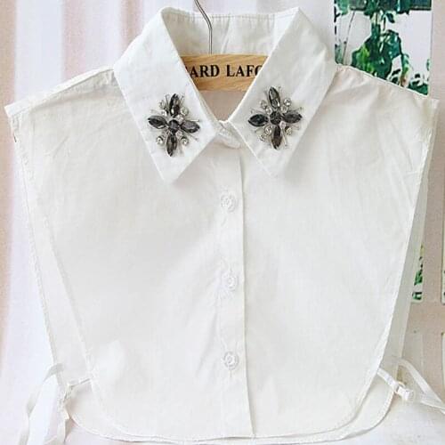 Wholesale All-match White black Detachable Collar Women All-match False Color Shirt Fake Collar Vintage Detachable Shirt