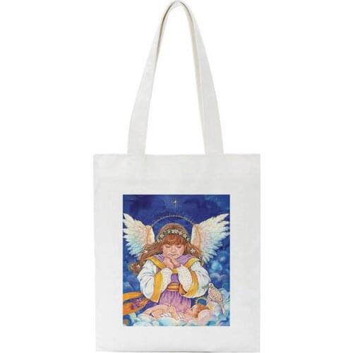 Cherub Little Angel Cartoon Character Friends Print Harajuku Women Bag Vintage Crossbody Funny Female Shoulder Canvas Bags