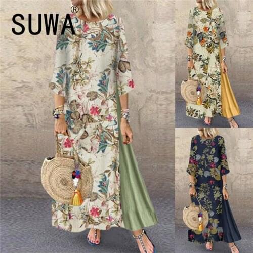 Young Party Lady Fashion O Neck Flower Print Skinny Long Dress Sexy Tight Club Party Lady Fashion Dress