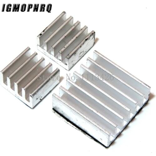 10Set/lot Adhesive Raspberry Pi 3 Heatsink Cooler Pure Aluminum Heat Sink Set Kit Radiator for Cooling Raspberry Pi 2 B