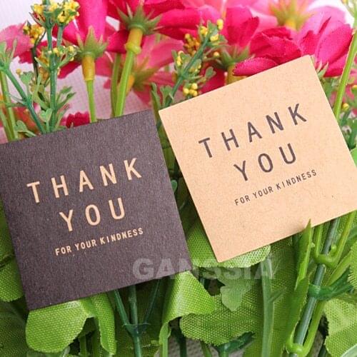 100pcs/lot Thank You series kraft paper sealing stickers Handmade gift packing labels sticker Party supplies (dd-1453)