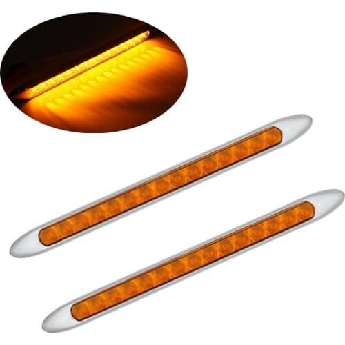 2PCS 15LED Tail Trailer Lights 24 Volt Truck Turn Brake Light Side Marker Lights Stop Signal LED Rear Lights For Trailer