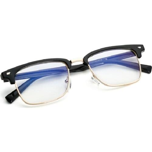 2018 Fashion Myopia Goggles Large Frame Noble Metal Frame PC Lens Myopia Glasses -1.0To-4.0 M019