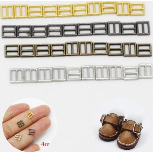 3.5mm 4mm Mini Doll Shoe Buckle Ultra Small Belt Buckle Small Japanese Button Bjd Soldier Doll Buckle V7I4