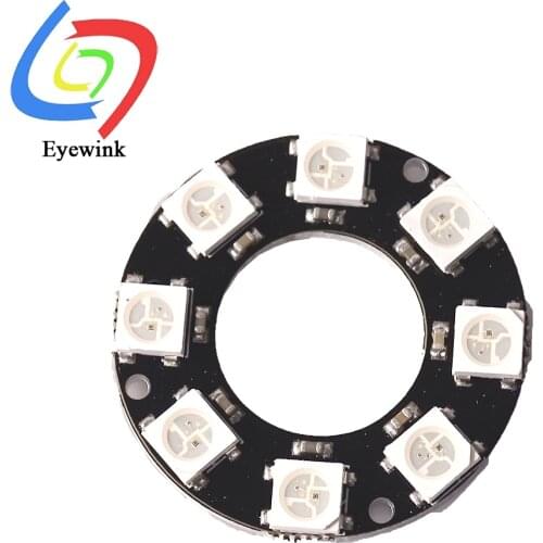 8 Bit WS2812 5050 RGB Lamp LED Smart Full Color Ring Development Board For Arduino