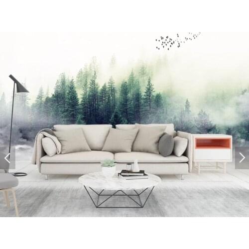 Misty Forest Abstract Wallpaper Wall Mural 3D Photo Wall Paper for Living Room Bedroom TV Background Wall Covering Paper Rolls