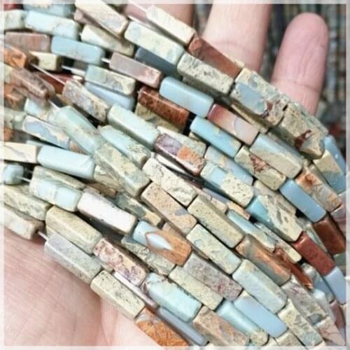 28pcs natural gem stone beads accessories snake stone nature colors for bracelets making size 4x13mm long rectangle shape spacer
