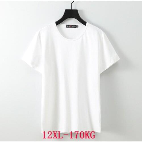 Men simple t-shirts short sleeve summer big size tees mens cotton 8XL 10XL 11XL 12XL oversize loose tshirt soft