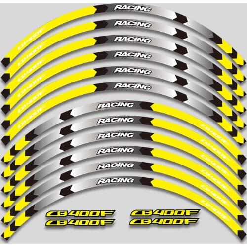 Sell Hot For Honda CB400F CB 400 F cb400f 12 X Thick Edge Outer Rim Sticker Stripe Wheel Decals