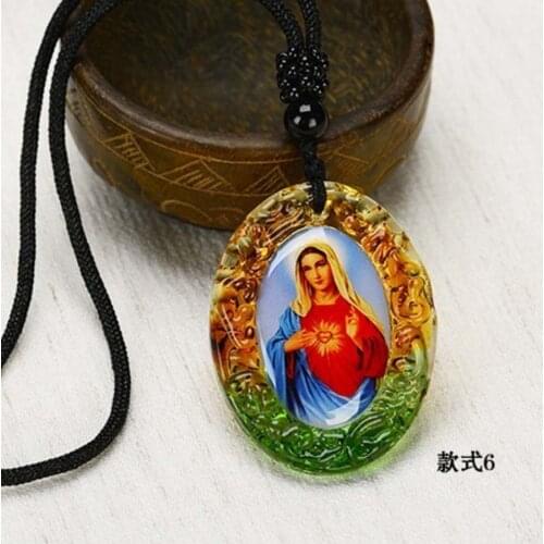 2021 Christian Catholicism bless health safety talisman Goddess the Virgin Mary the Madonna crystal Pendant Amulet