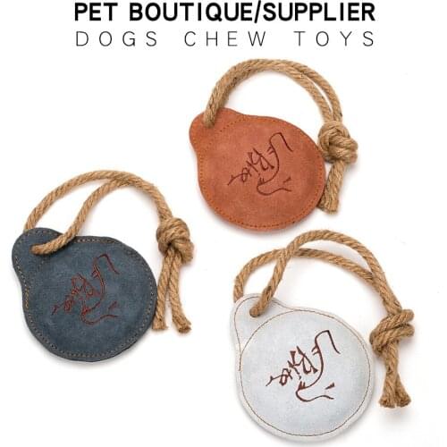 Pet Interactive Toys Flying Saucer Shape Training Dog Toys Float Water Leather Flying Discs