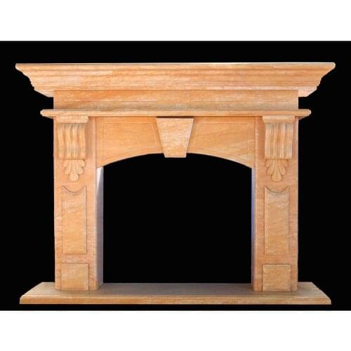 Stone fireplace mantel custom made carved marble fireplace frame living room chimneypiece surround
