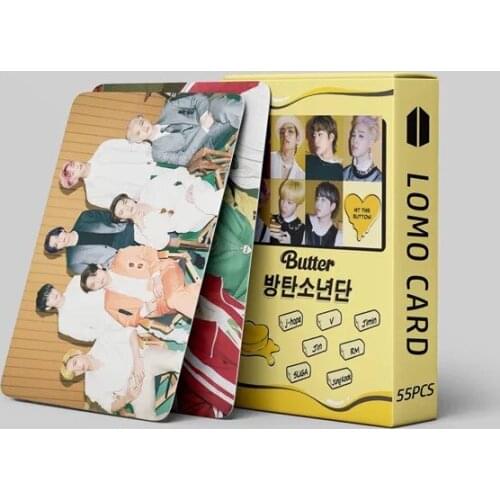 KPOP Bangtan Boys New Album BUTTER LOMO Cards Poster Postcards JIMIN JIN SUGA J-HOPE JUNG KOOK RM J-HOPE Fans Collection