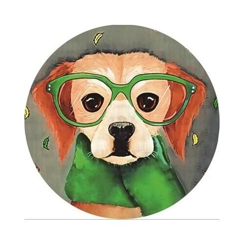 Round cartoon printed soft carpet non-slip childrens carpet boy and girl game pad computer chair floor mat family children