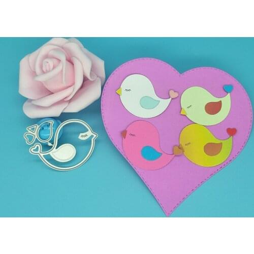 Love bird metal cutting mold, scrapbook, photo frame, photo album decoration, DIY, handmade artwork
