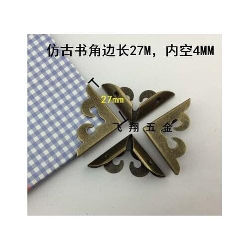 Corner Protector Hardware 27MM length antique tin bag corner album menu book packaging protect the notebook metal corner