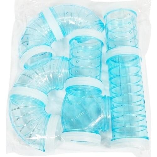 Multifunctional Hamster Pipe Plastic Training Play Tool Accessories Small Animals External Cage Hamster Play Track Tunnel Toy