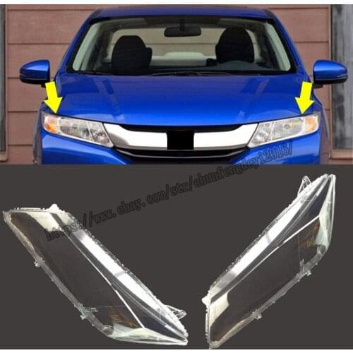 For Honda City 2014 2015 2016 Headlight Lens Headlamp Cover 2pcs high quality Car modification accessories